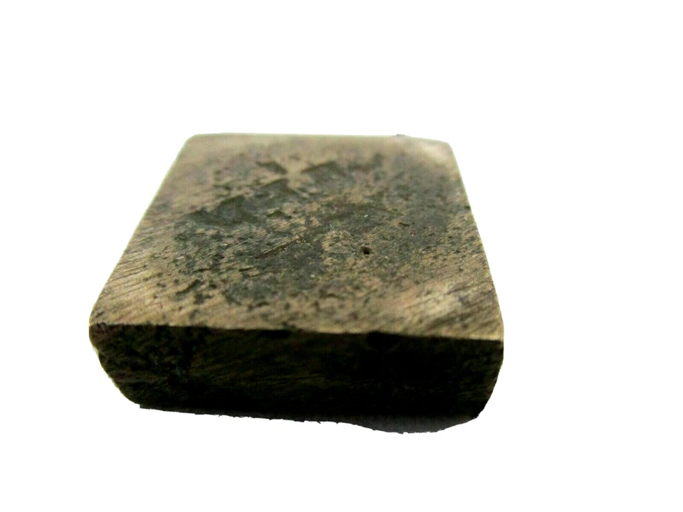 ANTIGUO DISEÑO FLORAL GRABADO CAMPANA PESADA METAL/TINTE BRONCE/SELLO D7 Foto 3 de 4