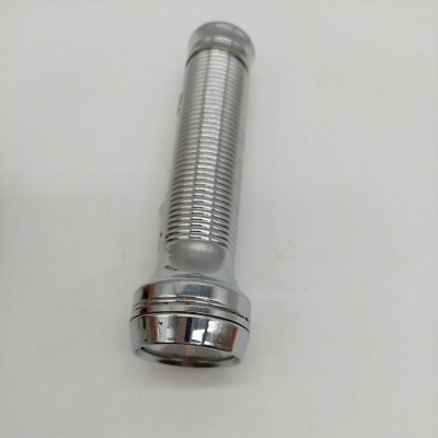 Vintage Rayovac Sportsman Flashlight Premium Grade USA Chrome Ribbed Tested
