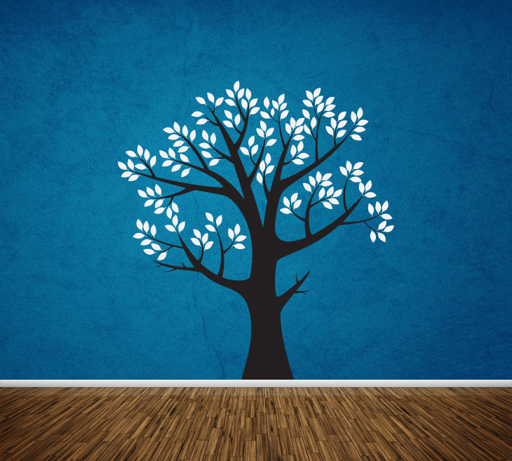 Two-Tone MIR Vinyl Tree T9 Wall Decal Sticker Mural Art Decor T9H