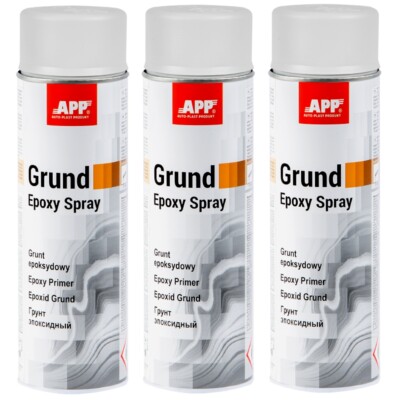 Epoxy Grundierung 3 x 500ml 1K Grau Epoxid Primer Spray EP Korrosionschutz APP