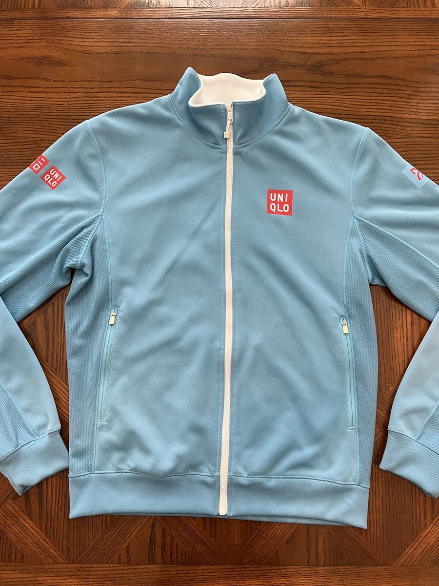 Uniqlo Novak Djokovic ND RF Zip Track Jacket Tennis Blue Mens Size Small   eBay