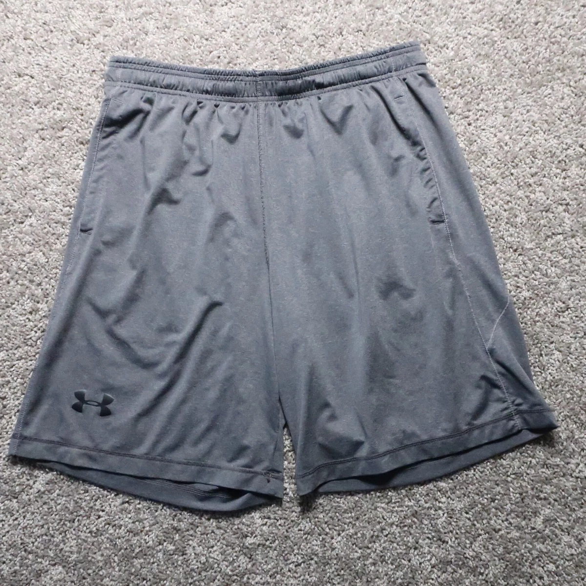 Under Armour Shorts Men's L Loose Fit Gray Breathable 11 Inseam Basketball  | eBay