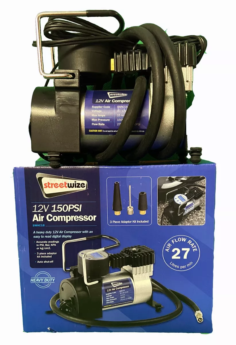 Streetwize 150psi 12v 2024 digital air compressor