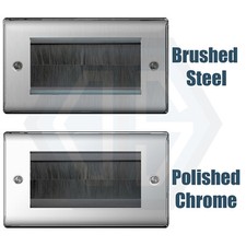 BG Nexus Brushed Chrome Polished Chrome Switches Sockets Full Range Satin Steel