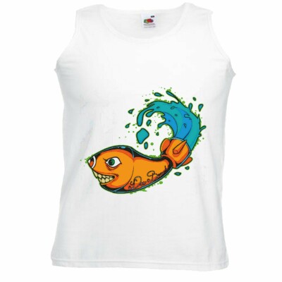 Tank Top DA BOMB GOLDFISCH ALS RAKETE LIFESTYLE FASHION STREET WEAR HIPHOP LEGEN