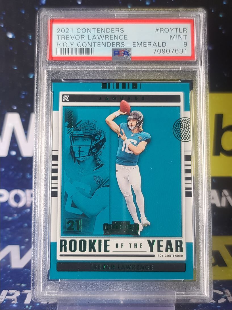 Trevor Lawrence Panini Contenders Rookie of the Year Contenders #ROYTLR Emerald
