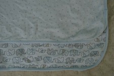 First Impressions Elephants Stars Baby Blanket Blue White Gray Security Lovey