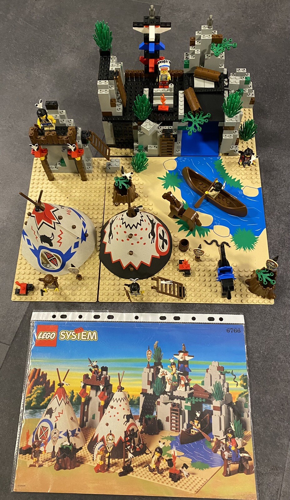 LEGO 6766 Indianerdorf Western Rapid River Village+ Anleitung+ 