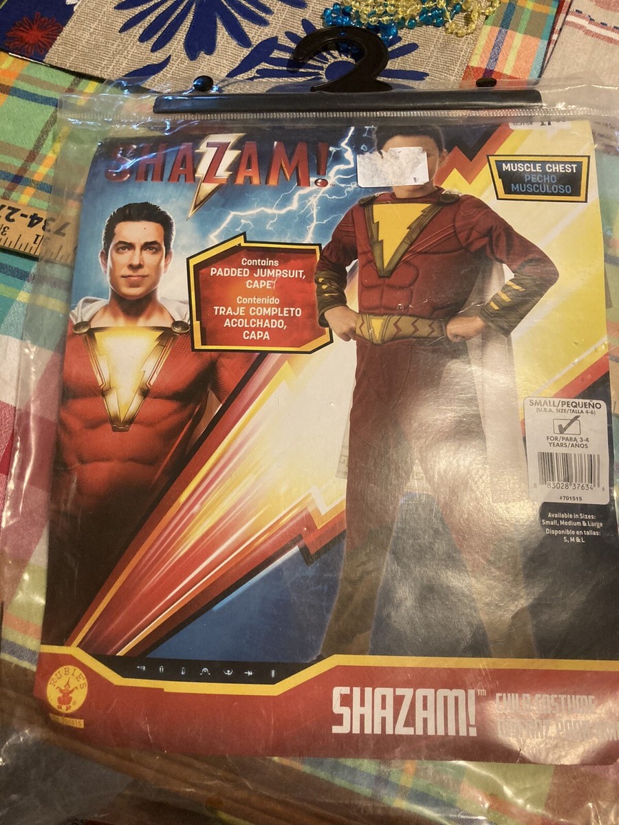 Rubie's Shazam! Muscle Chest Jumpsuit Costume For Toddlers - Officially Licensed With Cape & Belt