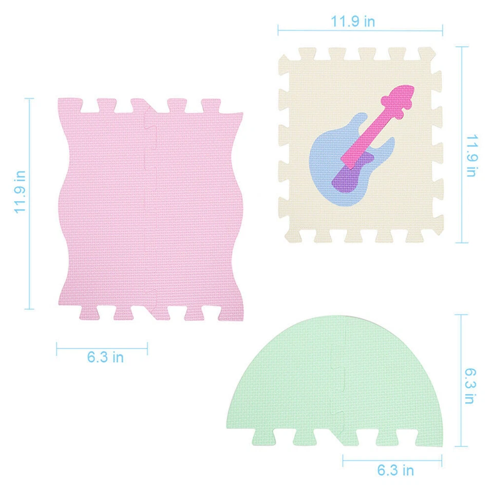 25 Piezas Niños Puzzle Juego Alfombrillas Espuma Puzzle Piso Juego Alfombra Cerca para Bebé Gatear Foto 3 de 4