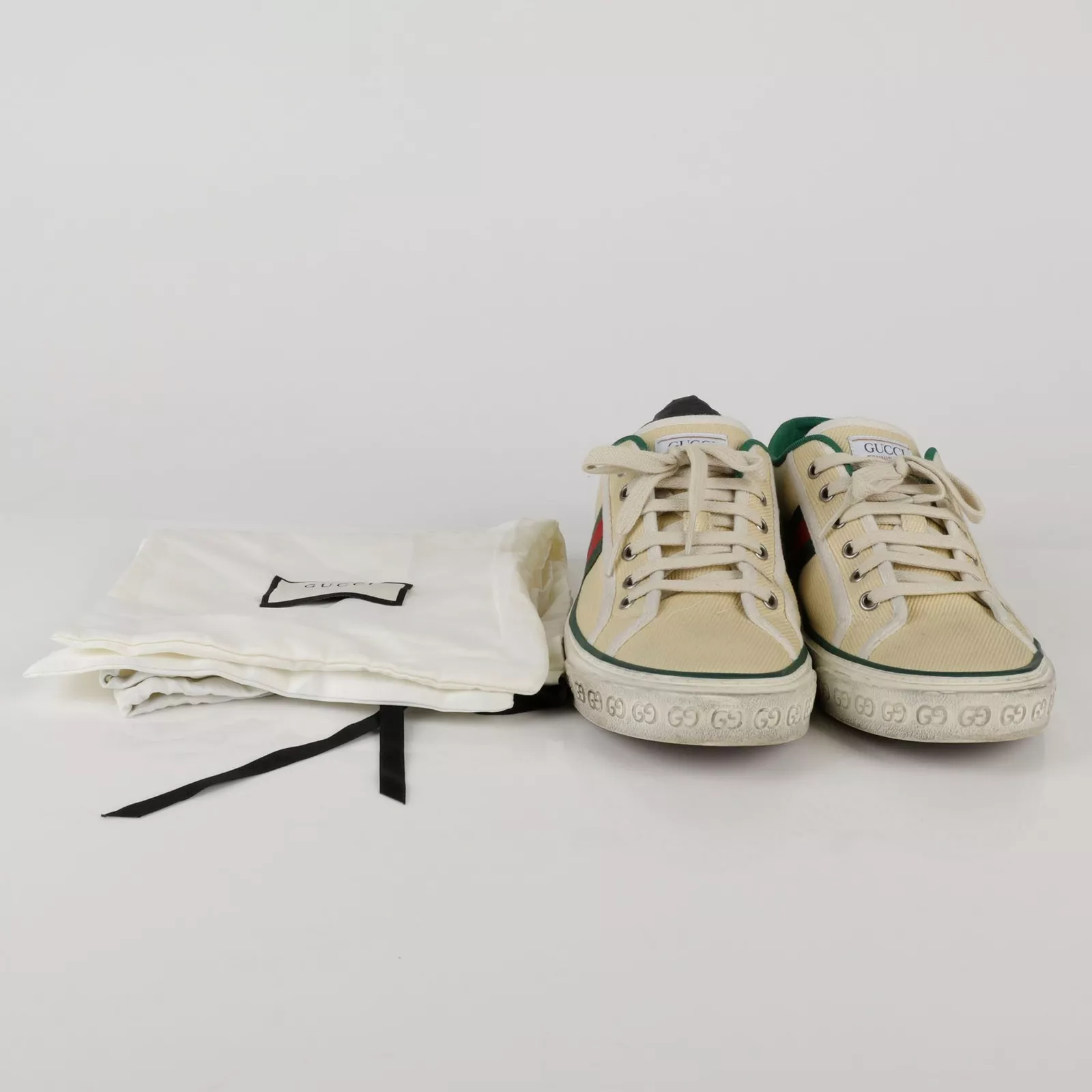 Baskets de tennis Gucci coton toile 1977 ivoire 7 44665269