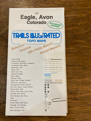 vintage National Geographic Trails Illustrated Topo Map Eagle Avon Colorado 121