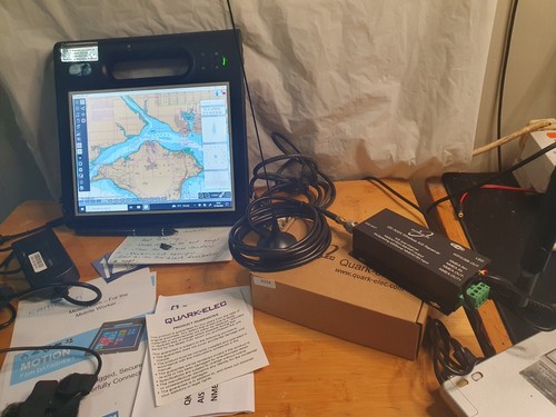 Motion Computing W10 i5 proc tablet PC chartplotter. windows10 a.i.s. receiver