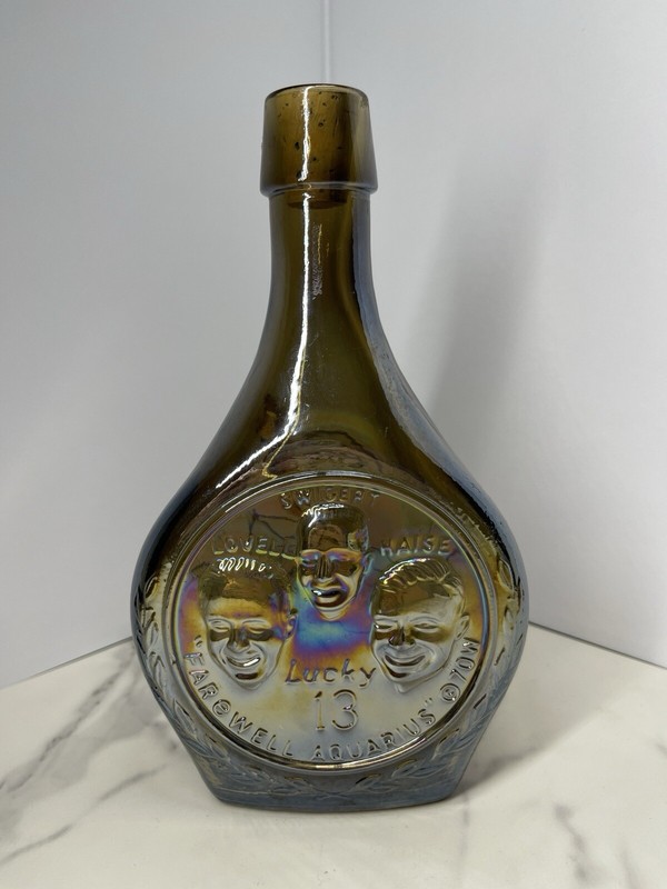 Vintage Wheaton "17 Final Apollo Flight To The Moon" Amethyst Glass Bottle 1972