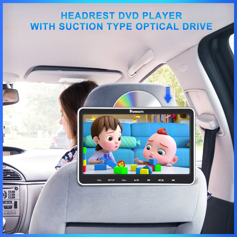 10.1" HD Screen Car Backseat Monitor Portable DVD Player TV HDMI USB AV