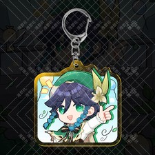Genshin Impact Keychain Anime Keychain Bag Pendant Acrylic Cartoon Cosplay Gift
