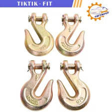 4 Pcs G70 1/2" Clevis Grab Hooks Tow Chain Hook Flatbed Truck Trailer Tie Down