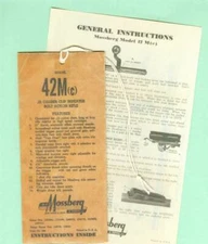 Mossberg Model 42M(c) Owners Manual & Hang Tag Reproduction