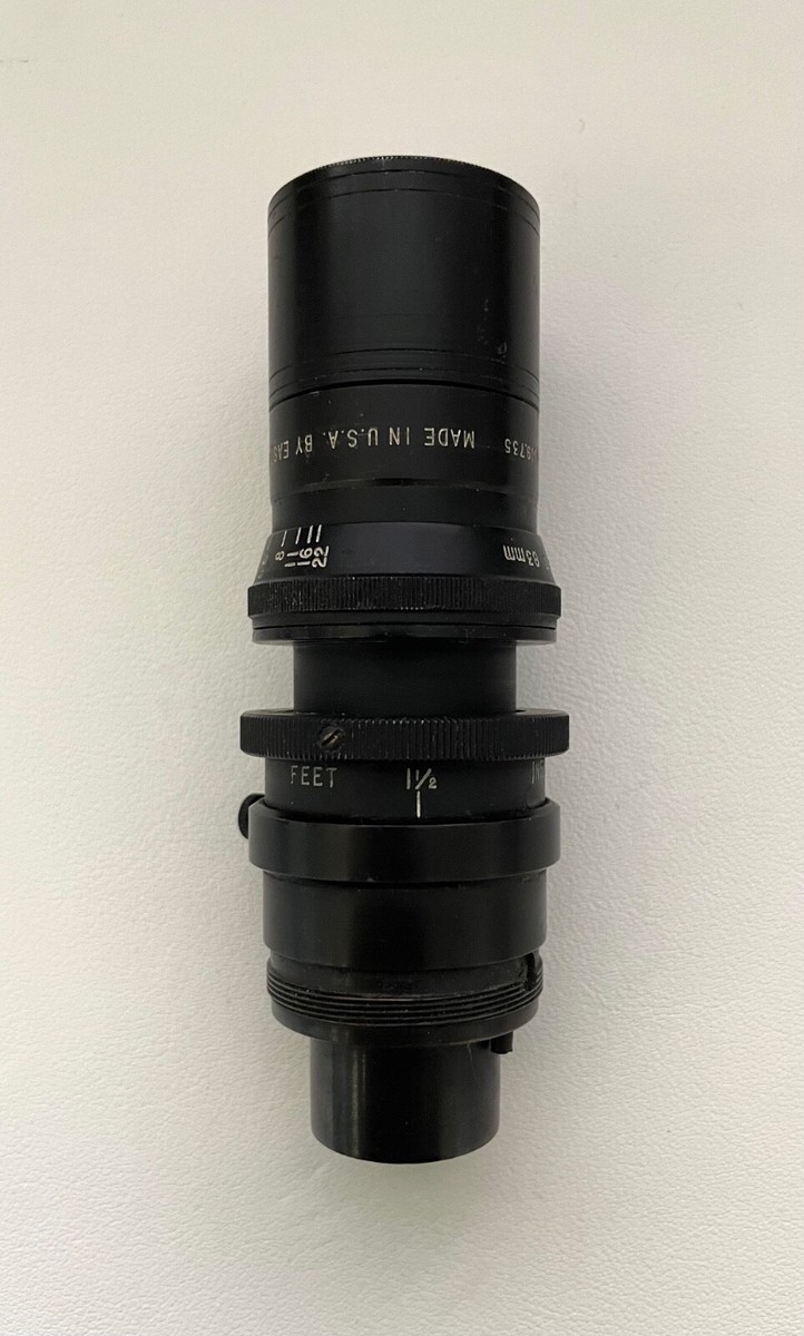 VINTAGE Black Kodak Anastigmat 63mm f2.7 S Mount Movie Lens 16mm