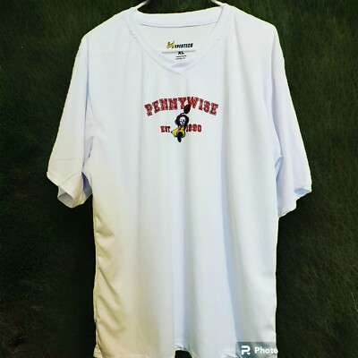 Pennywise Est. 1990 Hypertech V-Neck White Shirt XL New