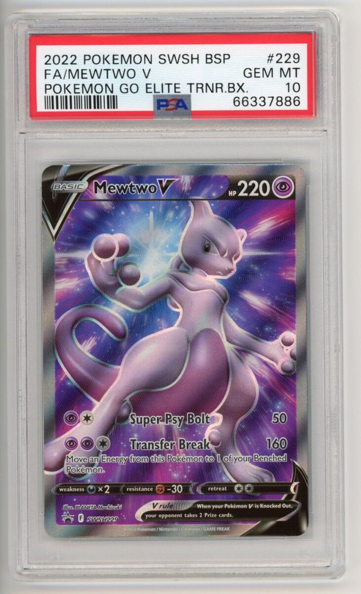  Pokemon - Mewtwo V -SWSH229 - Full Art - Black Star Promo - Pokemon  Go : Toys & Games