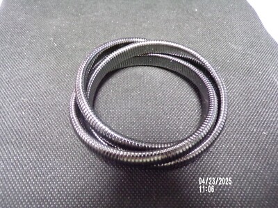 Triple Cobra Bracelets Black , Reflects Silver . Chunky Bangle Bracelet.