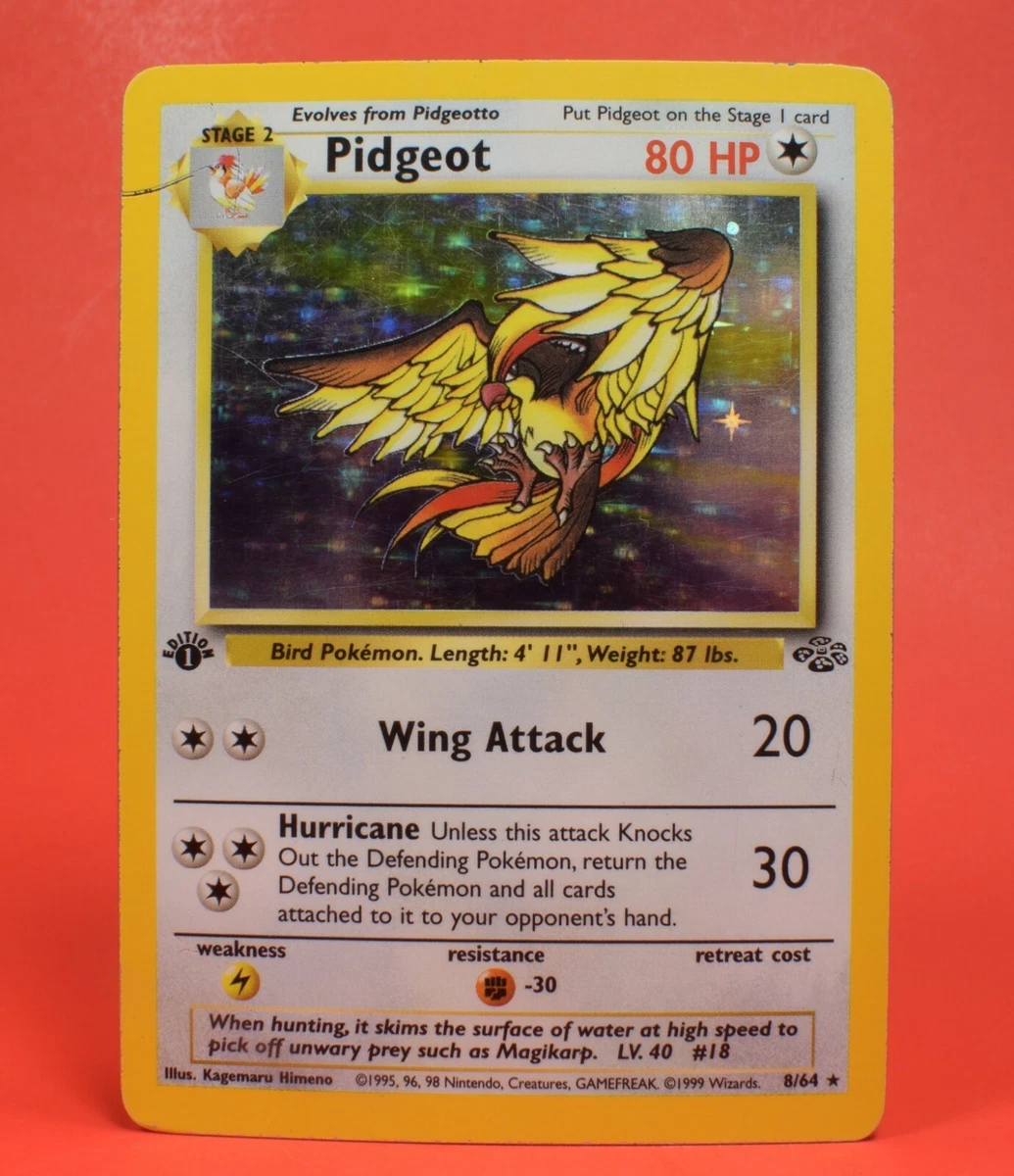 PIDGEOT 8/64 HOLO RARE JUNGLE SET COLLECTION 1999 POKEMON CARD