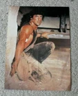Sylvester Stallone 1980s Rambo Close Up Crouching Movie Magazine Poster VG