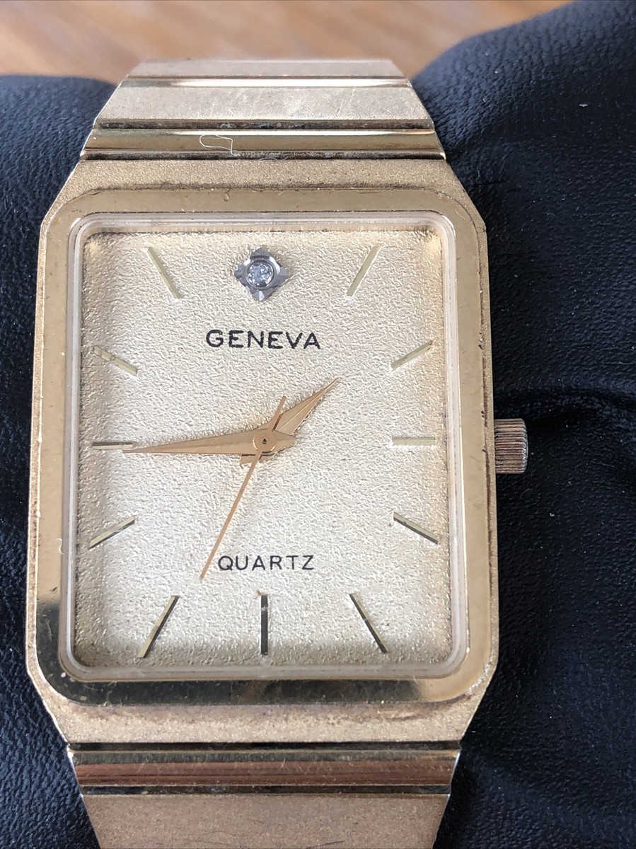 GENEVA QUARTZ 腕時計 GQ-X02【専用箱あり】 Gold Geneva Quartz Watch | eBay