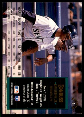 1990年 ケン ・ グリフィー Jr.入りランダムセット346 1994 Donruss Ken Griffey Jr. Baseball Cards #4 | eBay