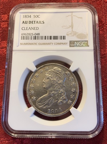 1834 CAPPED BUST HALF DOLLAR - NGC AU DETAILS - Picture 3 of 4