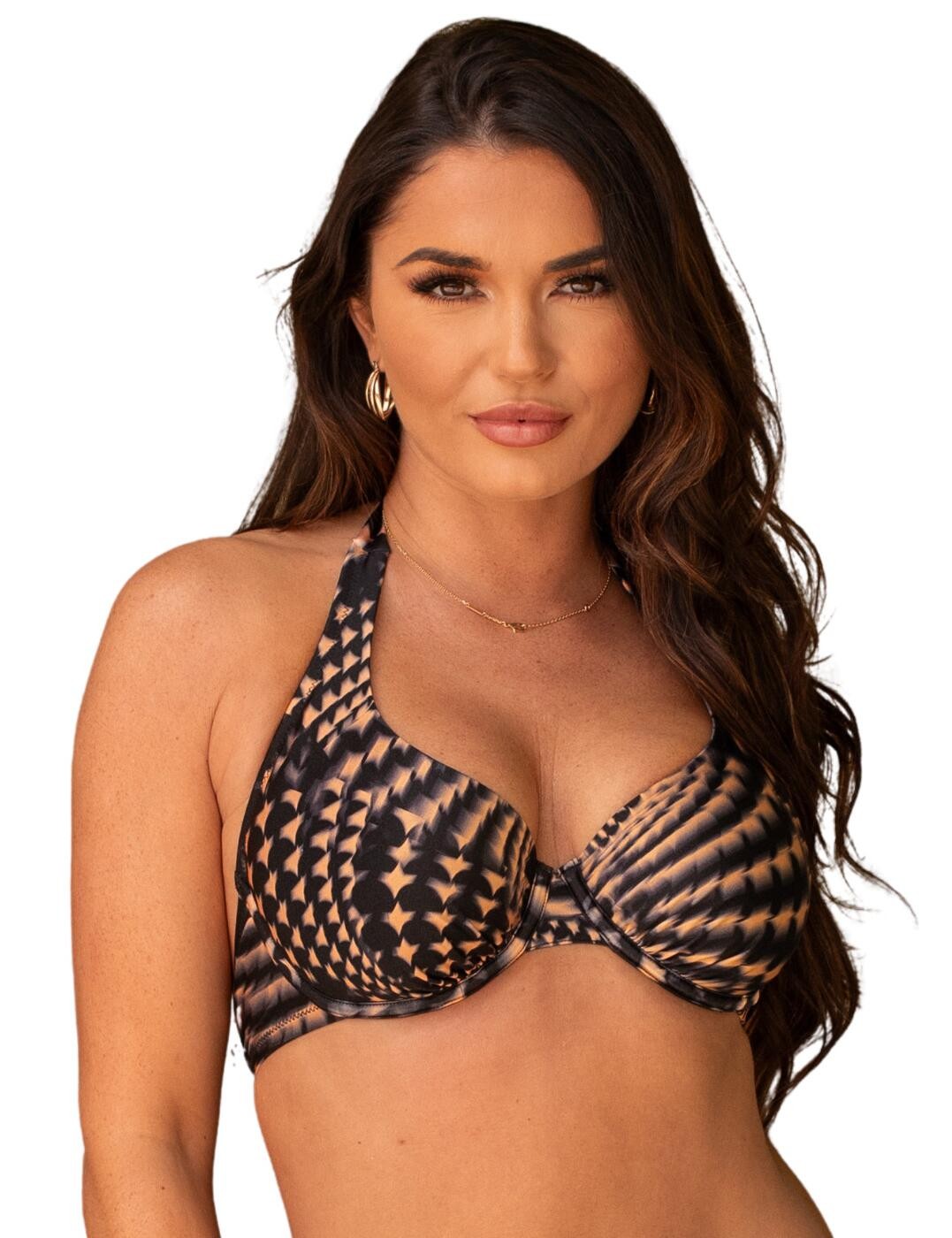 32C Pour Moi Portofino Bikini Top Halterneck Underwired Womens Swimwear 29700