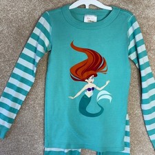 Hanna Andersson DISNEY Ariel Pajama Set pjs Size 6-7 120cm Long Sleeve Pants
