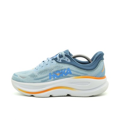 Hoka One Herren M BONDI 9 Schuhe Blau Orange Mesh Leichtgewicht Laufschuh EU 42 