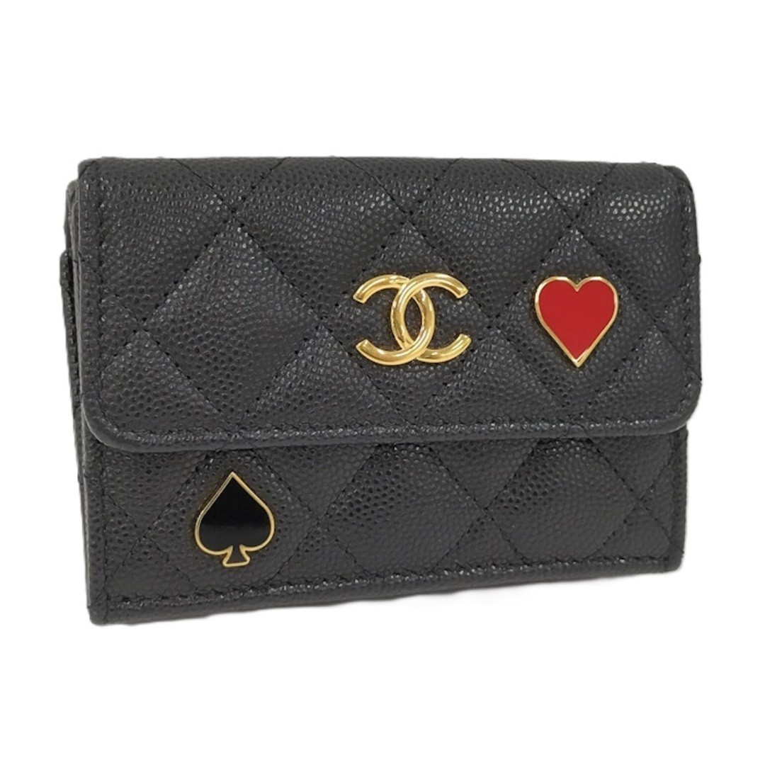 Chanel Small Trifold Flap Wallet with Playing Card Design