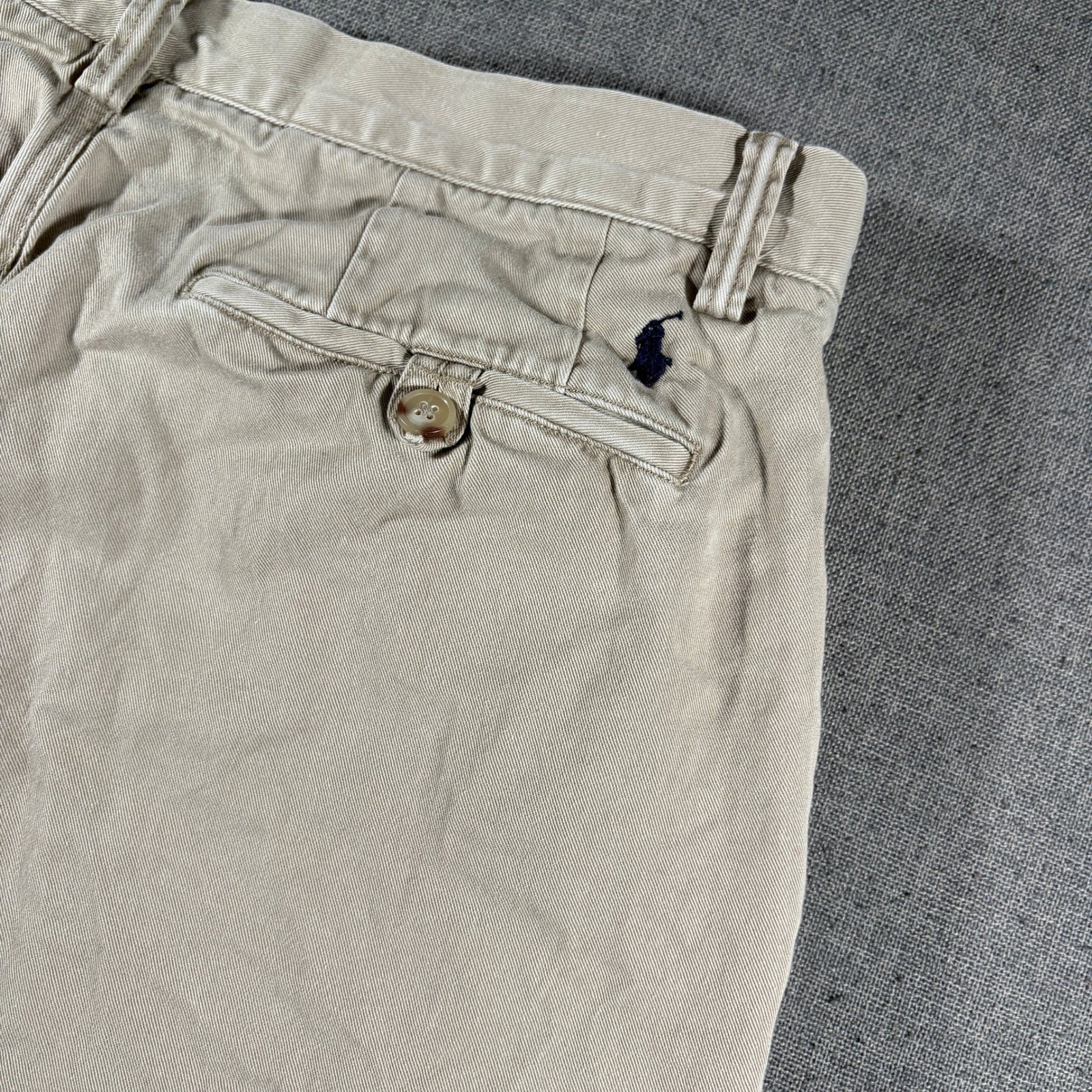 Vintage Polo Ralph Lauren Chino Pants Mens 33x30 Beige Classic Fit Cotton Twill