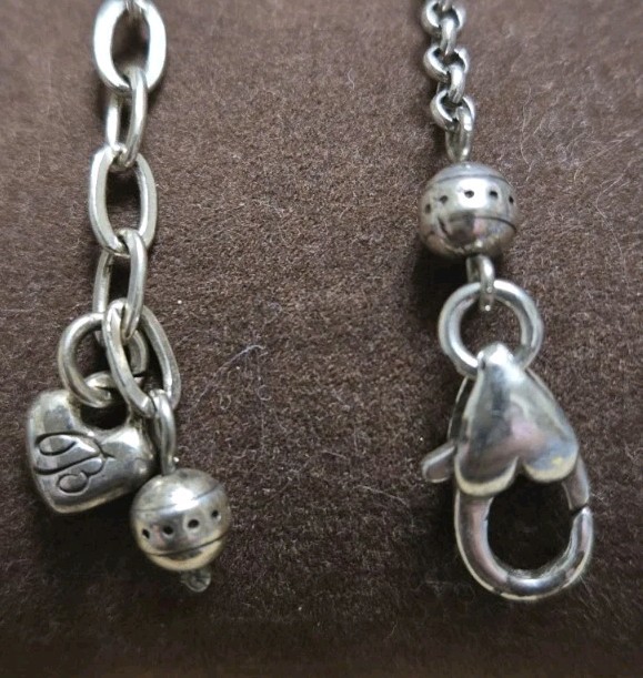 Brighton Silvertone Bead Anklet. Toggle Clasp Hea… - image 3