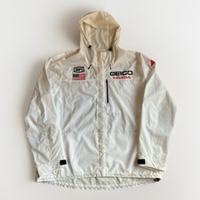 Sudadera con capucha 100 % Geico Honda para hombre 2XL blanca cortavientos