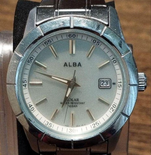At32 Seiko Alba Solar Watch Working Products With Date - Picture 6 of 6