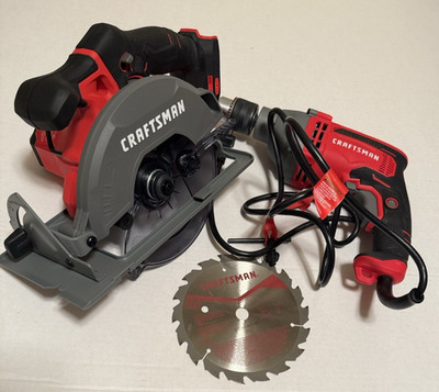 CRAFTSMAN CMED741 Corded Hammer Drill And CMCS500 Circular Saw