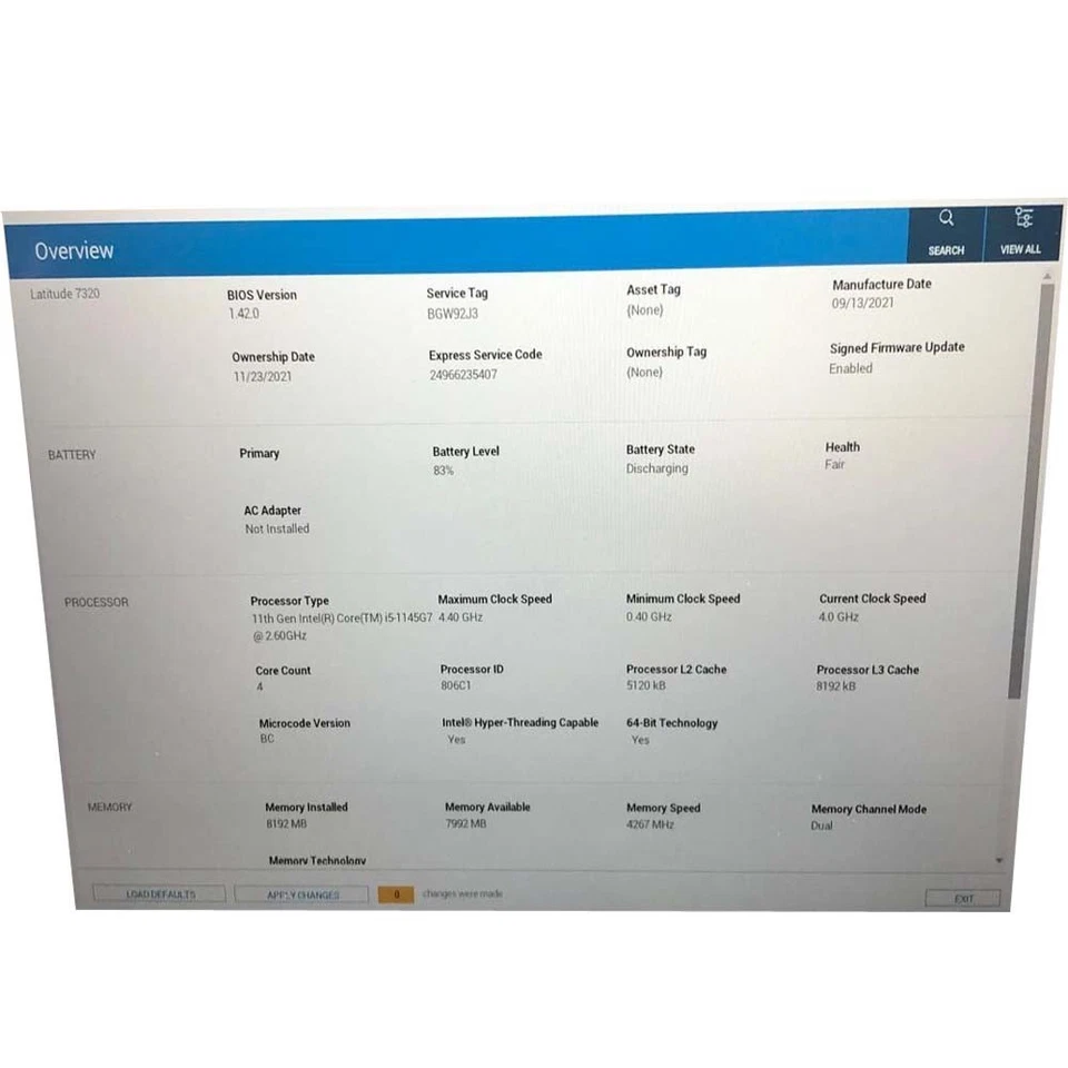 Dell Latitude 7320 · i5-1145G7 · 8GB · 256GB, photo 4 of 5