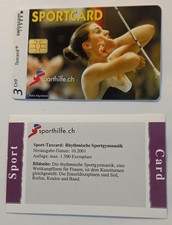 TELEKARTE SCHWEIZ PRIVEE SWISSCOM -SPORTCARD/RHYTHMISCHE- 3CHF-MIT BEILAGE -LUXUS
