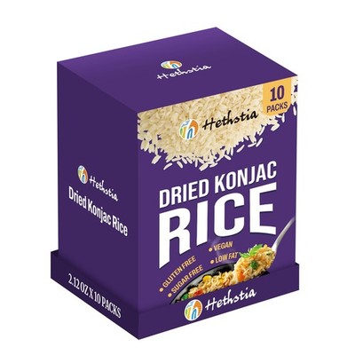 Dried Konjac Rice, 10 Packs Gluten Free Dried Shirataki Rice, Sugar Free, Pla...