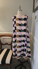 NWT Uniqlo Marimekko Sleeveless A-Line Cotton Polka Dot Dress Pink, Sz S New