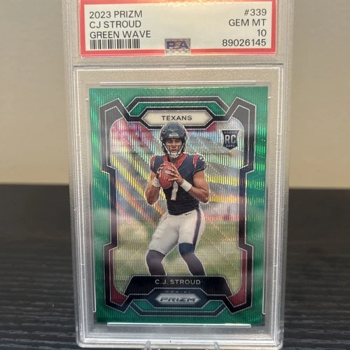 2023 Panini Prizm - Rookies C.J. Stroud #339 Green Wave Prizm (RC) PSA 10