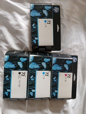 HP 72 Ink Cartridge 130ml - Matte Black/cyan 02/ Magenta. Qty 04pcs