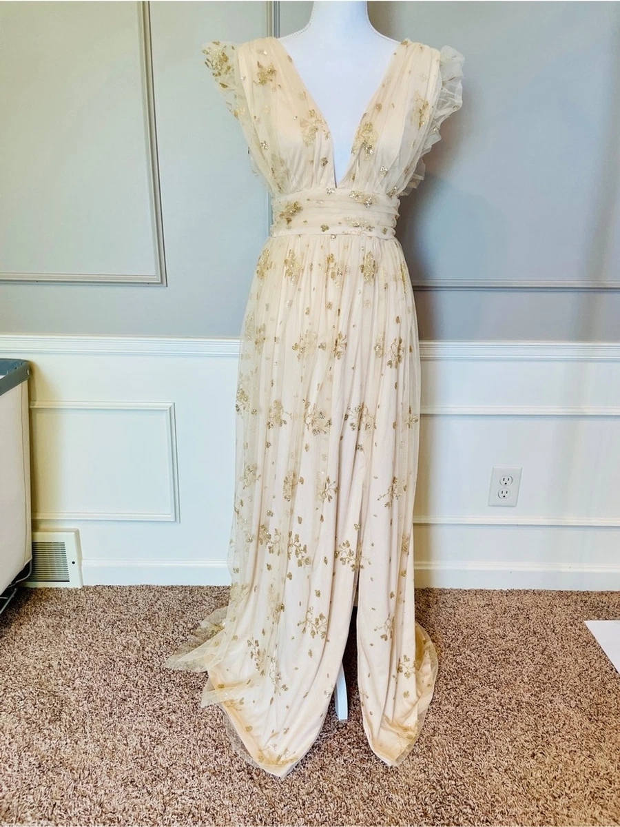 white dress gold stars white dress stars Area Gold Golden Star Cut Out Poplin Gathered Cotton White Mini Dress