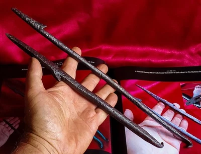 1700s Fur Trade ~ Two Muskrat Spears - Image 1 of 4