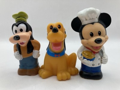 Pluto, Goofy & Chef Mickey Mouse Fisher Price Little People Disney  3''  VGC