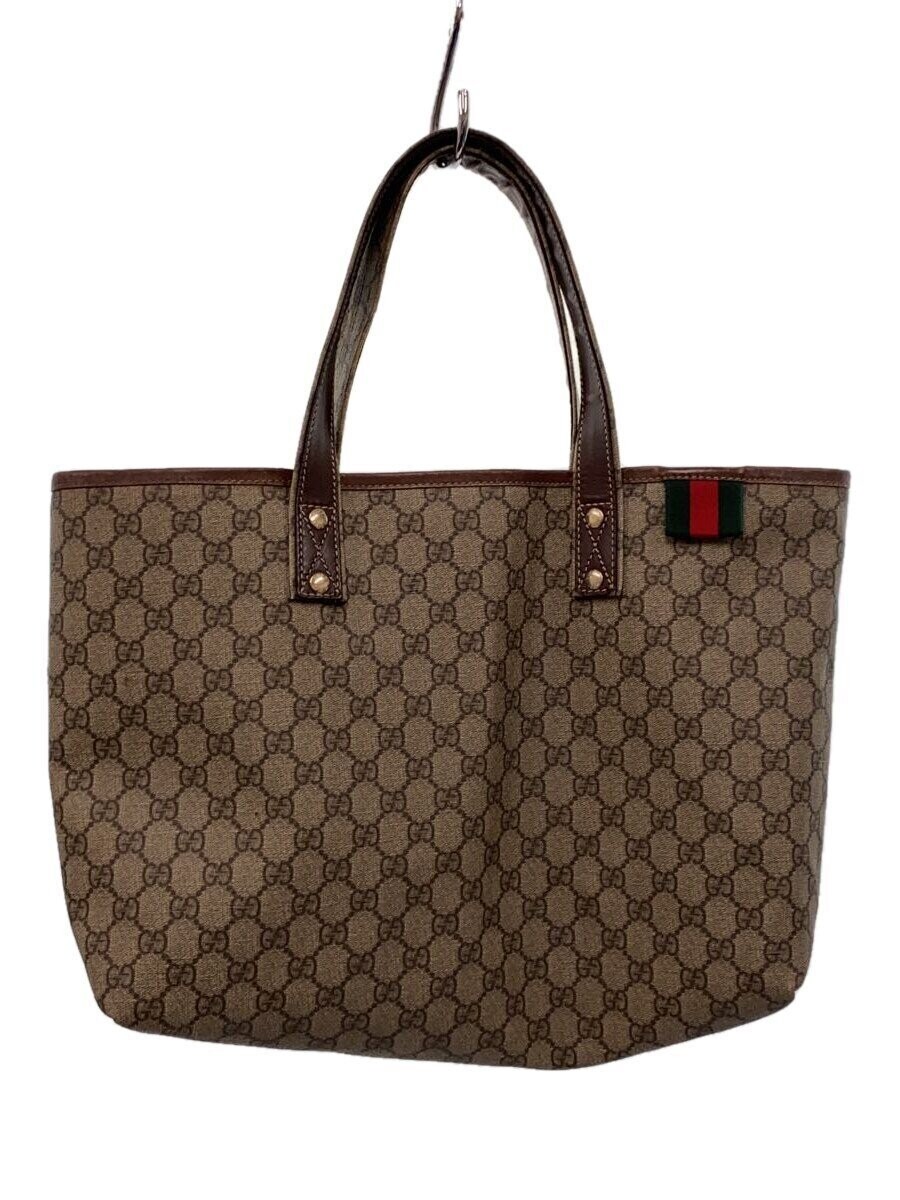 GUCCI Tote Bag/PVC/Brown/All-over Pattern from Japan